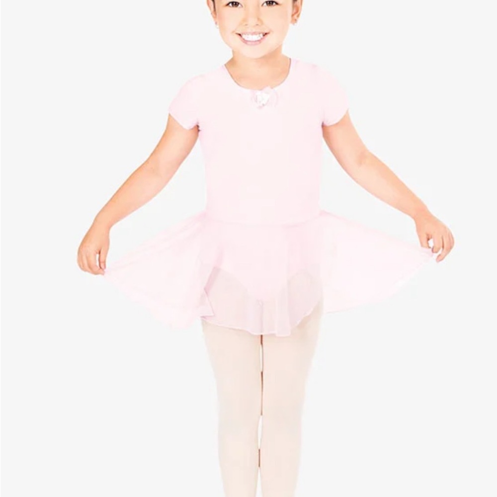Pink Dance Costume with Short Sleeves